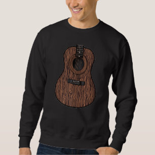 Awesome Looking Acoustic Guitar   Rock N Roll Guit Sweatshirt