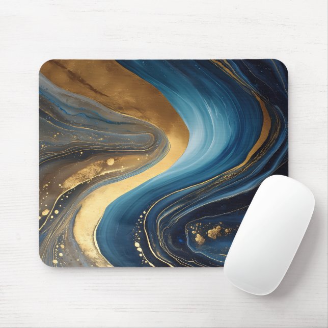 Awesome marble trendy modern mouse pad (With Mouse)