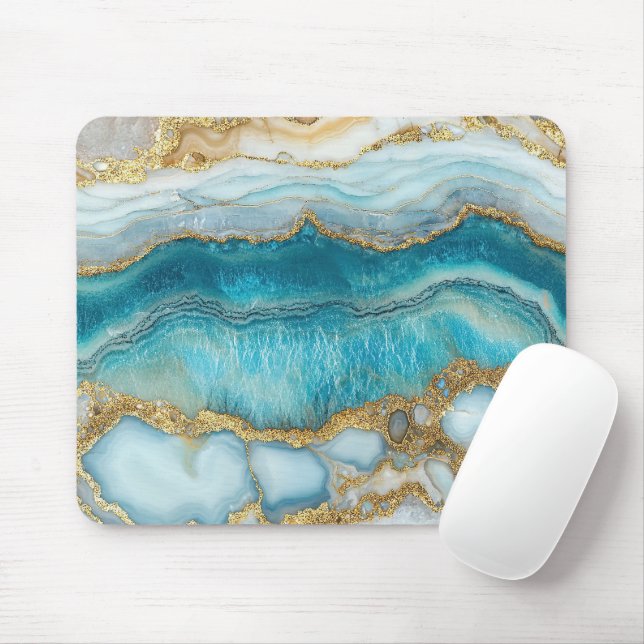 Awesome marble trendy modern mouse pad (With Mouse)