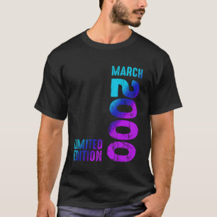 Awesome March 2000 Since 2000 Vintage 2000 Retro 2 T-Shirt