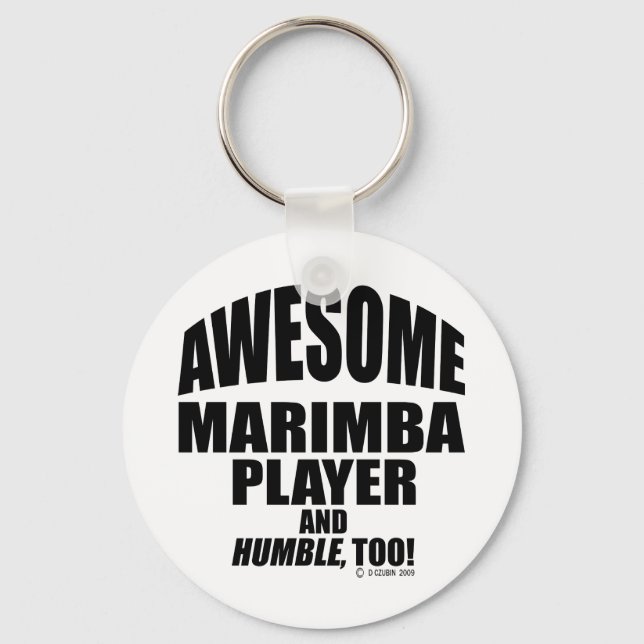 Awesome Marimba Player Key Ring (Front)