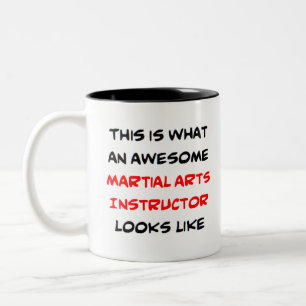 awesome martial arts instructor Two-Tone coffee mug