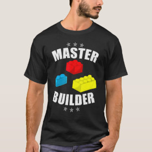 Awesome Master Builder  Vintage Blocks Building T-Shirt