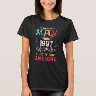 Awesome May 1997 Vintage 25th Birthday T-Shirt