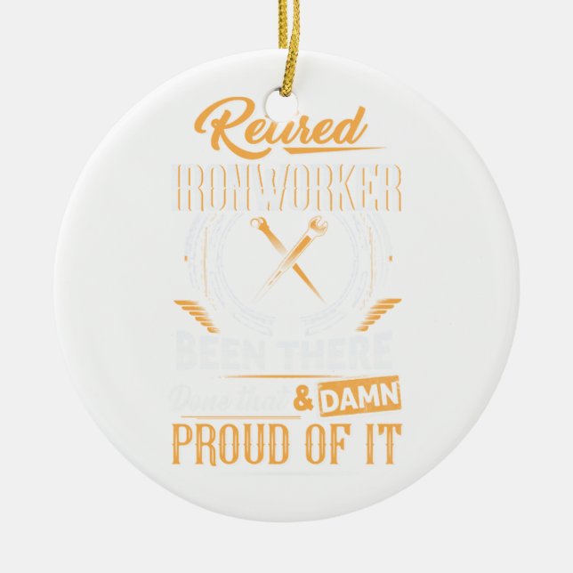 Awesome Mechanic Ceramic Tree Decoration (Front)