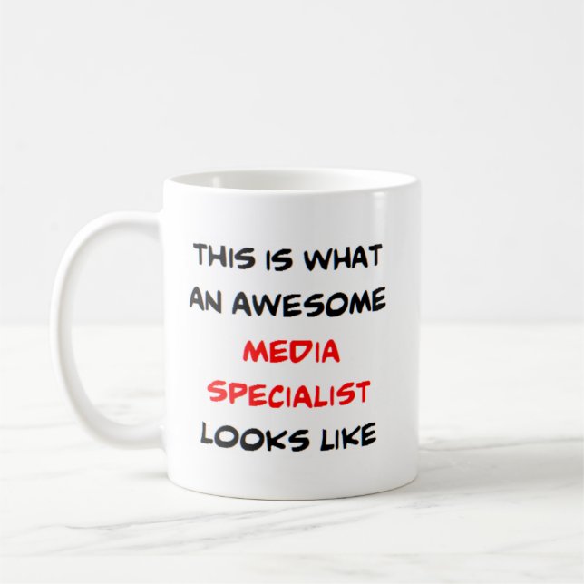 awesome media specialist coffee mug (Left)