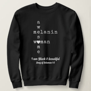 AWESOME MELANIN WOMAN Customisable Christian Sweatshirt