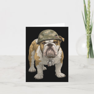 Awesome Military Bulldog Costume  Card