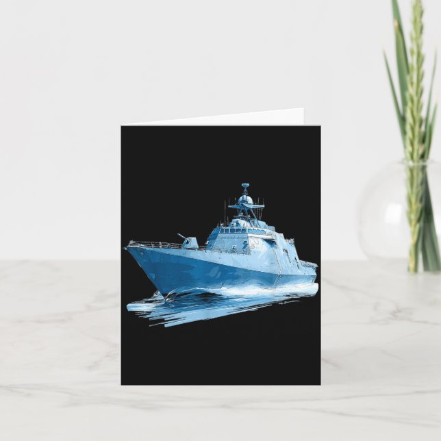 Awesome Military Ship Graphic Card (Front)