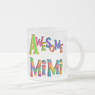 Awesome Mimi T-shirts and Gifts Frosted Glass Coffee Mug