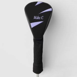 Awesome Modern Art  Black and Lavender Golf Head Cover