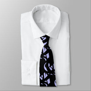 Awesome Modern Art Black and Lavender Tie
