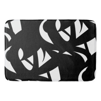 Awesome Modern Art Black and White Bath Mat