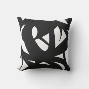 Awesome Modern Art  Black and White Cushion
