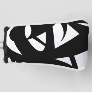 Awesome Modern Art Black and White Golf Head Cover