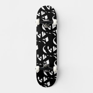 Awesome Modern Art  Black and White Skateboard
