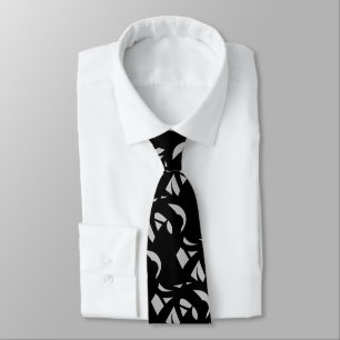 Awesome Modern Art Gray / Black Tie