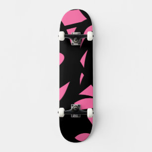 Awesome Modern Art Pink / Black Skateboard