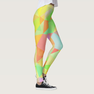 Awesome Modern Geometric Multi Colour Pattern Leggings