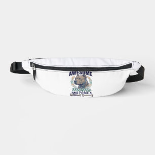 Awesome Moms Have Pitbulls Dog Bone Wreath Bum Bags