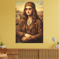 Awesome Mona Lisa Hippie Woodstock