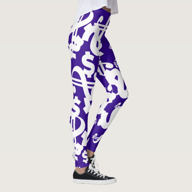 Awesome Money Dollar Dollars Pattern Leggings (Right)