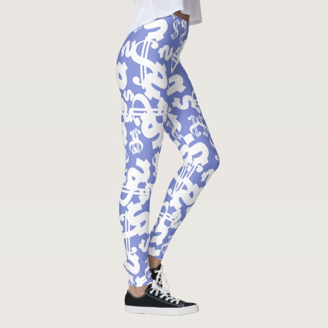 Awesome Money Dollar Dollars Pattern Leggings (Right)