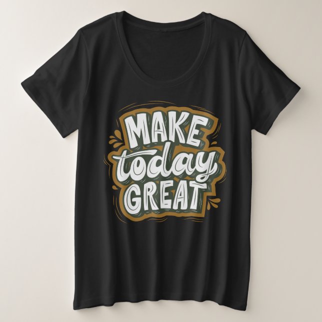 Awesome motivational quote l modern text black mum plus size T-Shirt (Design Front)