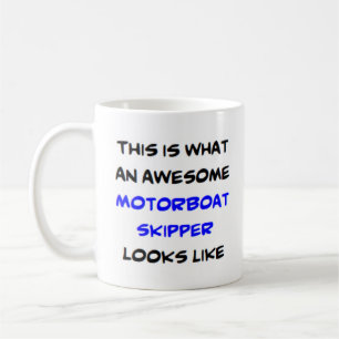 awesome motorboat skipper coffee mug