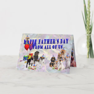Awesome Multi Breed Happy Father’s Day Card