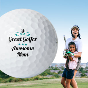 Awesome Mum Golfer Mother's Day Green Custom Set Golf Balls