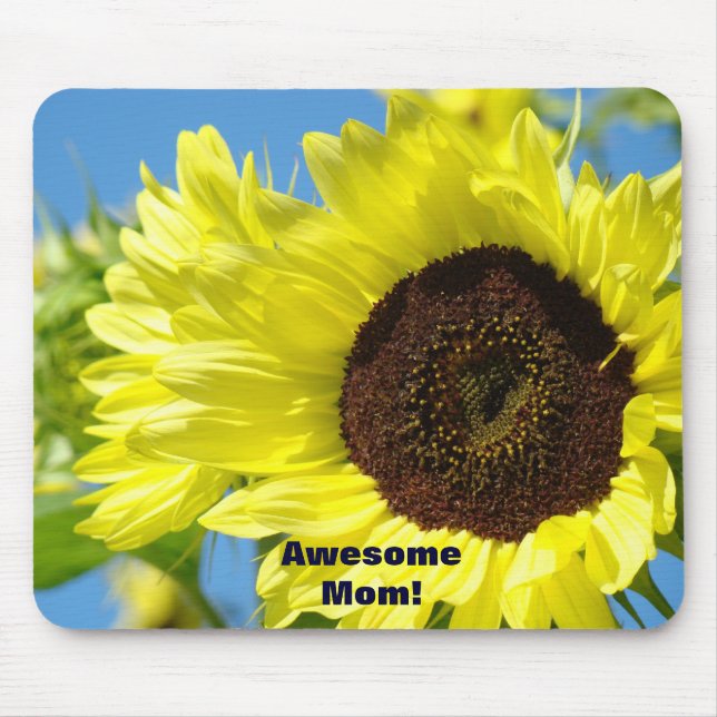 Awesome Mum! mousepad Sunny Day Sunflorwers (Front)