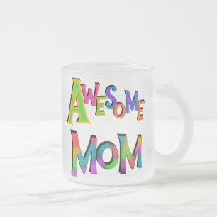 Awesome Mum T-shirts and Gifts Frosted Glass Coffee Mug
