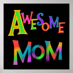 Awesome Mum T-shirts and Gifts Poster