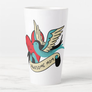 Awesome Mum Tattoo Latte Mug