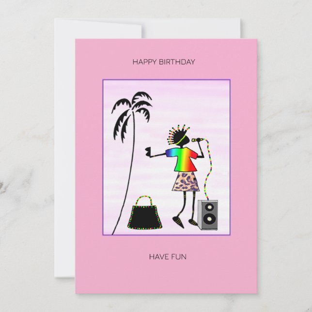 Awesome Music Star Birthday Card (Front)