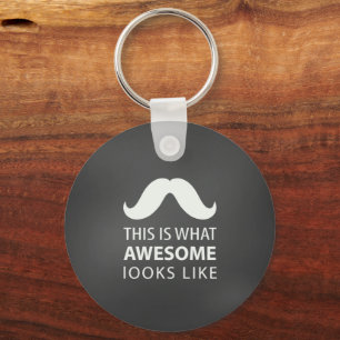 Awesome Mustache Key Ring