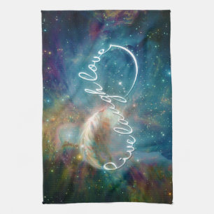 Awesome mystic "Live Laugh Love" infinity symbol Tea Towel