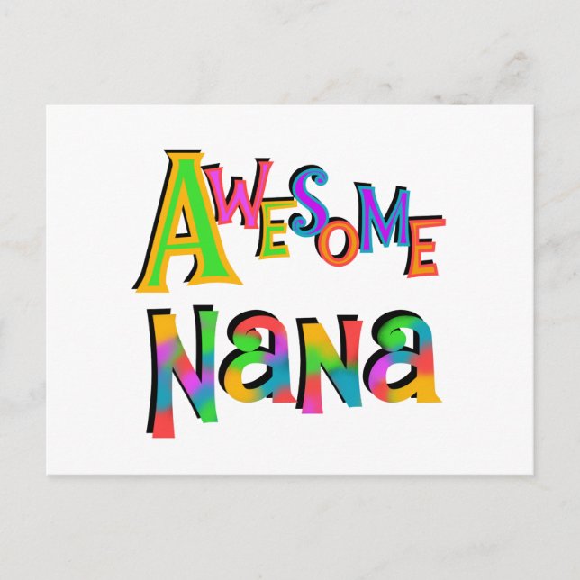 Awesome Nana T-shirts and Gifts Postcard (Front)