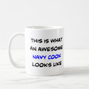 awesome navy cook coffee mug