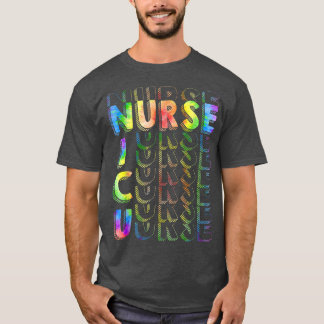 Awesome Neonatal ICU Tie Dye NICU Nurse Cute Nursi T-Shirt