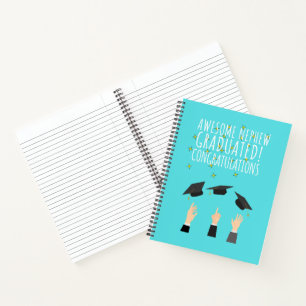 Awesome nephew graduated congratulations notebook