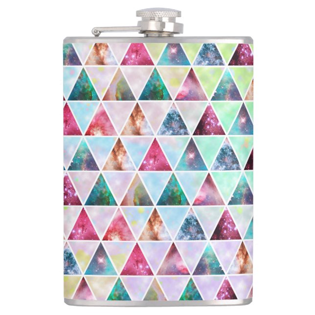 Awesome Orion nebula shining stars triangles Hip Flask (Front)
