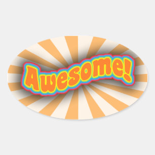 Awesome! Oval Sticker