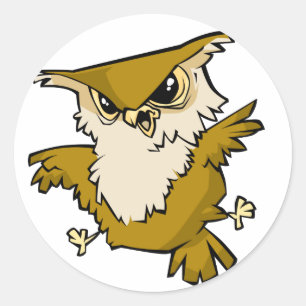 Awesome Owl Classic Round Sticker