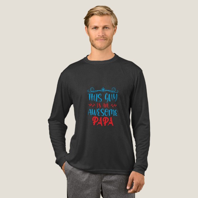 Awesome Papa Tri-Blend Shirt (Full Front)