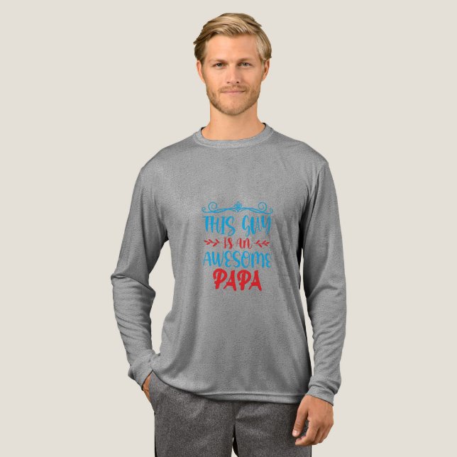 Awesome Papa Tri-Blend Shirt (Full Front)