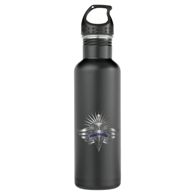 Awesome Paratrooper Custom Designed Wings 710 Ml Water Bottle (Front)