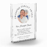 Awesome Parent Thanks From Newlyweds Wedding Photo Block<br><div class="desc">Awesome Parent Thanks From Newlyweds Wedding. Parents of the happy couple will feel very moved indeed to receive this wonderful message showing them how much they mean to you on your wedding day! in The main header Awesome Parents Award curves around your favourite photo of you parents which is within...</div>