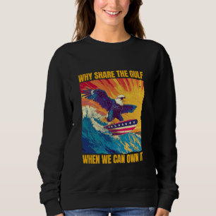 Awesome Patriotic surfing Eagle in America Gulf Oc Sweatshirt